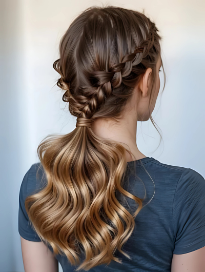 4. Braided Crown – The Romantic Showstopper