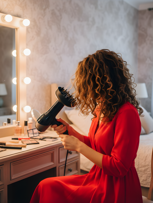 The Art of Drying Curly Extensions