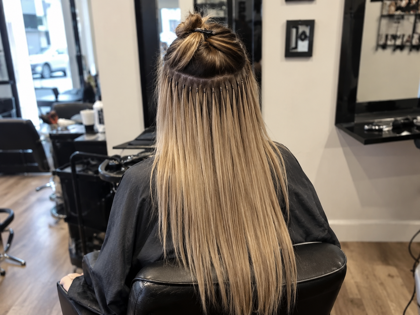 Hair extensions for fine hair adding natural volume at Hair Nova Salon Finchley